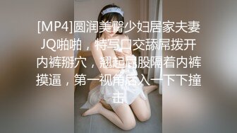 [MP4]圆润美臀少妇居家夫妻JQ啪啪，特写口交舔屌拨开内裤掰穴，翘起屁股隔着内裤摸逼，第一视角后入一下下撞击