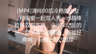 [MP4]清纯00后冷艳美少女，和闺蜜一起双人秀，水晶棒拉珠双洞齐插，小小年纪玩的开，女同秀互舔骚逼，爸爸好痒啊，马桶上扣穴喷尿