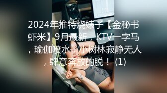 2024年推特烧婊子【金秘书虾米】9月最新，KTV一字马，瑜伽喷水，小树林寂静无人，肆意奔放的脱！ (1)